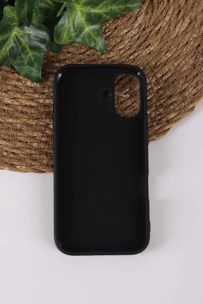 Siyah TeknoCase İPhone 17 Uyumlu Viola Diamond Case Serisi Kartlıklı Lens Hediyeli Sert Silikon Telefon Kılıfı 430857