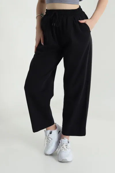 Siyah Tencel Gabardin Kadın Pantolon 478624