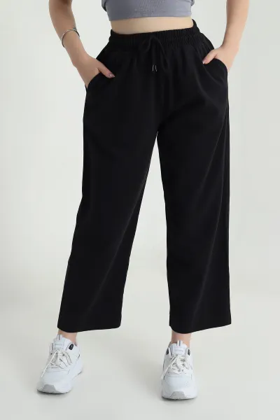 Siyah Tencel Gabardin Kadın Pantolon 478624