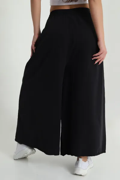 Siyah Tensel Modal Kadın Pantolon Etek 478760