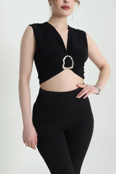 Siyah Tokalı Sandy Kadın Bluz 452880