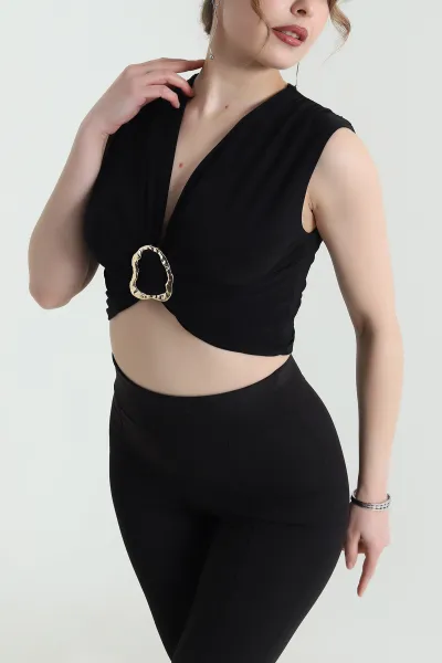 Siyah Tokalı Sandy Kadın Bluz 452880