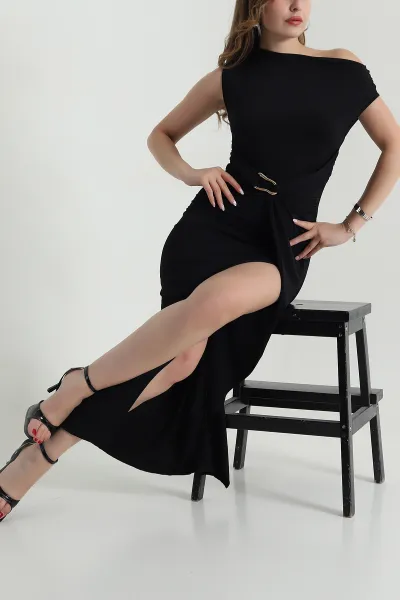 siyah-tokali-sandy-kadin-elbise-477679