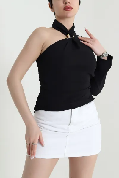 siyah-tokali-tek-kol-likrali-linda-kadin-bluz-449536