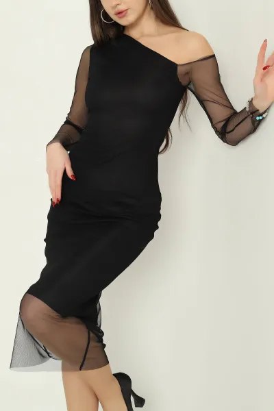 siyah-tul-astarli-likrali-elbise-333327