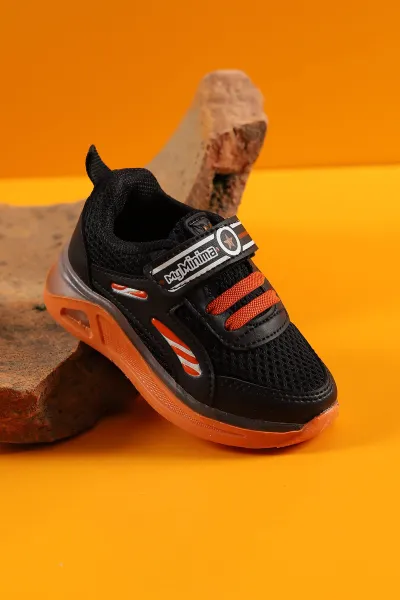 siyah-turuncu-21-25-bebe-yildiz-baskili-isikli-bebe-spor-ayakkabi-257178