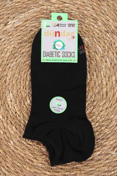 Siyah Unisex Dört Mevsim Bambu Patik Çorap (36-40) 477105