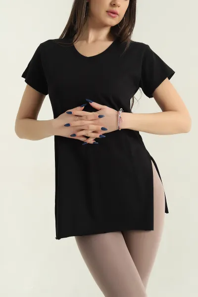 siyah-v-yaka-yirtmacli-kadin-tisort-348897