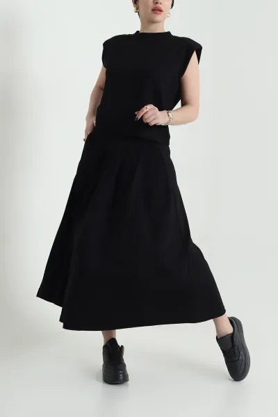Siyah Vatkalı Oysho Kadın İkili Takım 453062