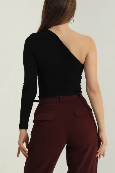 Siyah Vatkalı Sandy Kadın Bluz 399814