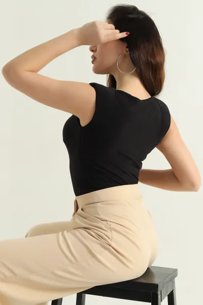 Siyah Vatkalı Sandy Zıbın Bluz 336429