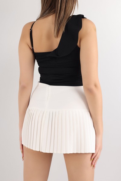 Siyah Volanlı Bluz 169272