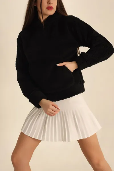 Siyah WellSoft Bayan Sweat 225949
