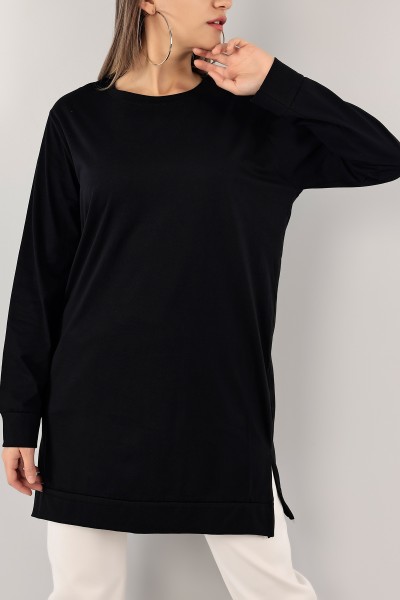 Siyah Yanı Yırtmaçlı Süprem Tunik 122365