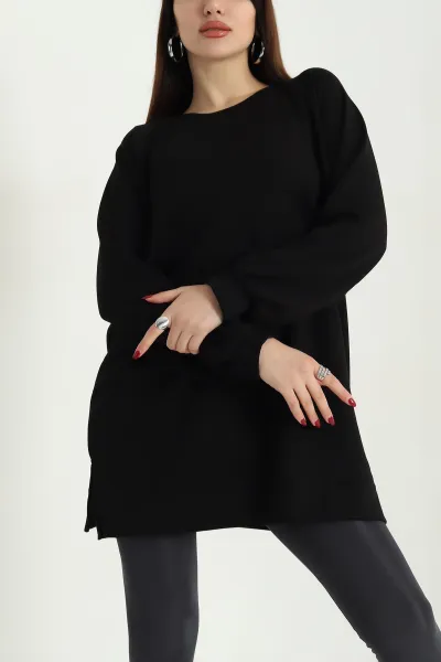 Siyah Yanları Parçalı Oysho Tunik 339073