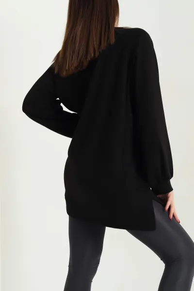 Siyah Yanları Parçalı Oysho Tunik 339073