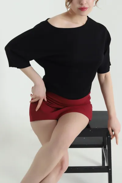 Siyah Yarasa Kol Oysho Kadın Bluz 438642
