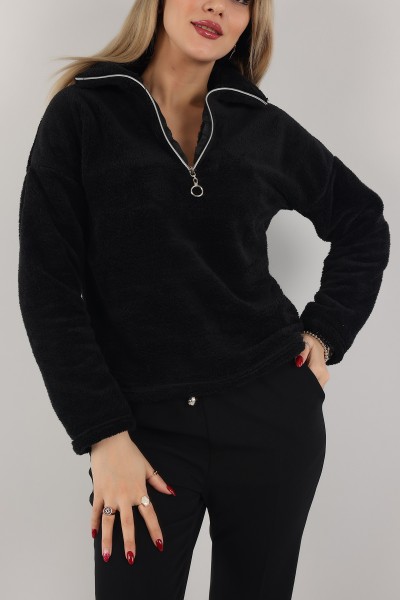 siyah-yarim-fermuarli-yumos-sweat-153482