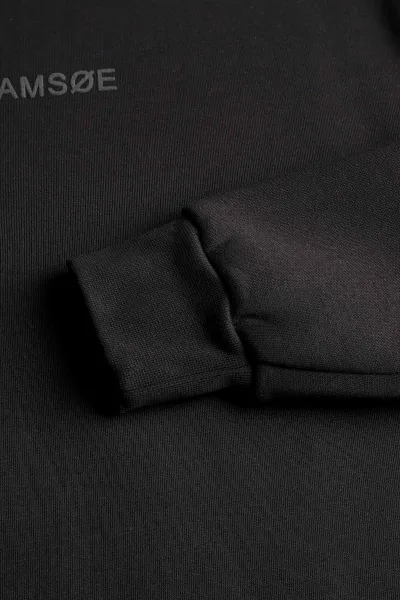 Siyah Yazı Detaylı Bisiklet Yaka Erkek Sweatshirt 397036