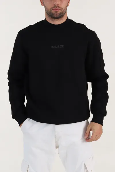 siyah-yazi-detayli-bisiklet-yaka-erkek-sweatshirt-397036