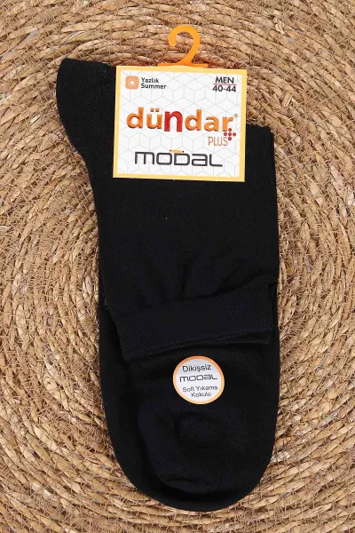 Siyah Yazlık Erkek Modal Konç Çorap (40-44) 477096