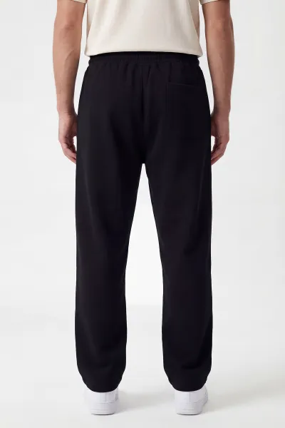 Siyah Yeni Sezon Baggy Belden Bağlamalı Erkek Pantolon 442260