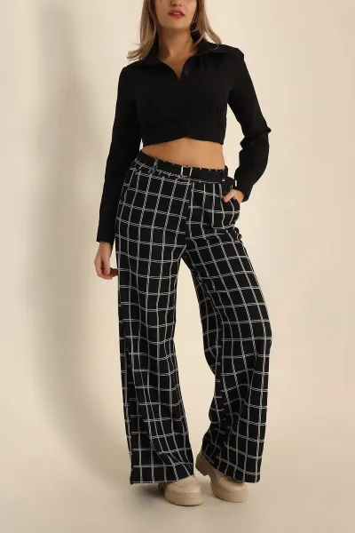 Siyah Yeni Sezon Bayan Pantolon 224684