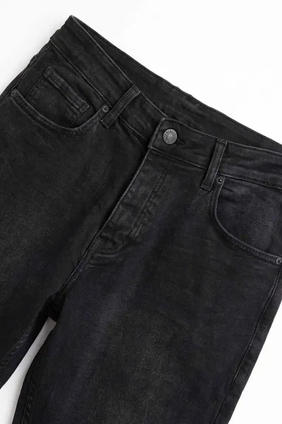 Siyah Yeni Sezon Cep Detay Likralı Erkek Kot Pantolon 497236