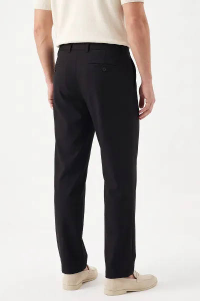 Siyah Regular Fit Cep Detaylı Erkek Pantolon 493151