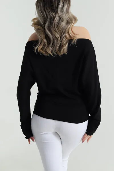 Siyah Yeni Sezon Oysho Kadın Bluz 487116