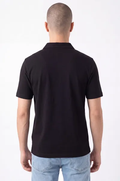 Siyah Yeni Sezon Polo Yaka Erkek Tişört 471783