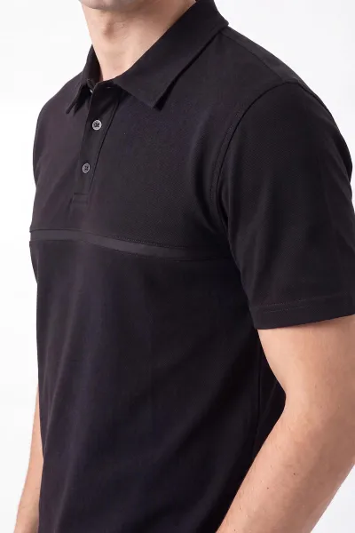 Siyah Yeni Sezon Polo Yaka Erkek Tişört 471783