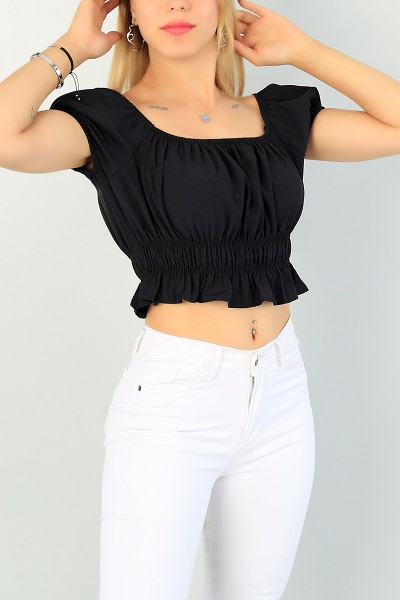 Siyah Yeni Sezon Poplin Bluz 71271