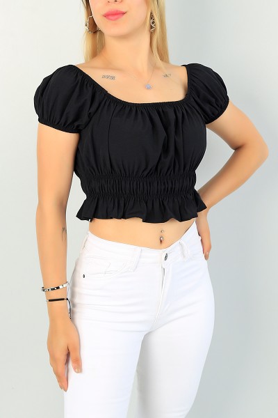 Siyah Yeni Sezon Poplin Bluz 71271