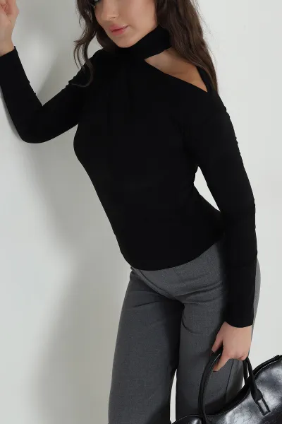 Siyah Yeni Sezon Sandy Kadın Bluz 498857