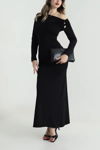 Siyah Yeni Sezon Sandy Kadın Elbise 494992