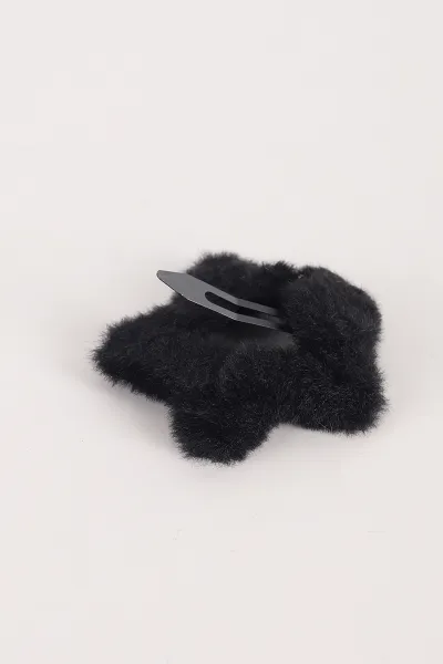 Siyah Yıldız Model Peluş Çıt Çıt Toka 364218