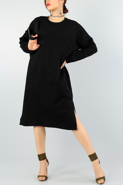 siyah-yirtmac-detay-tunik-elbise-57811