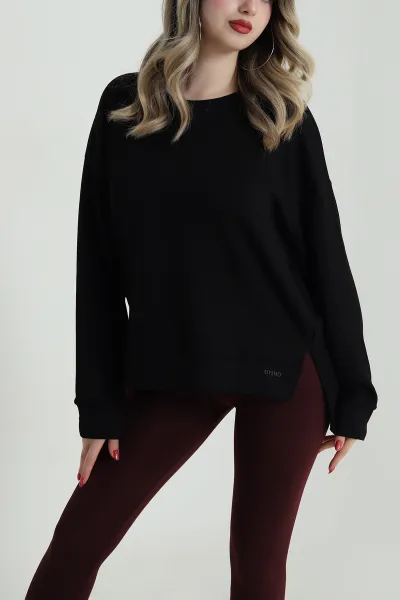Siyah Yırtmaçlı Oysho Kadın Sweat 486330