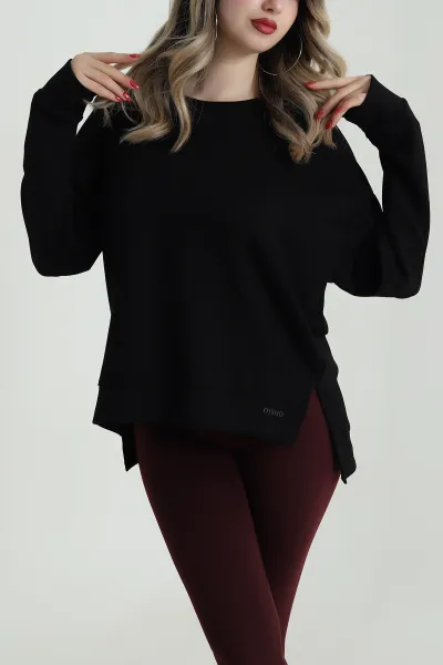 Siyah Yırtmaçlı Oysho Kadın Sweat 486330