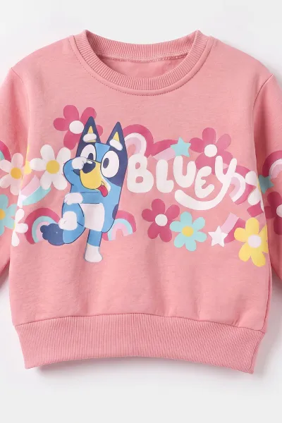 Somon (1-4 Yaş) Çiçek Baskılı 3 İp Şardonlu Kız Bebek&Çocuk Kışlık Takım 494938
