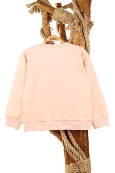 Somon (1-4 Yaş) Flower Papatya Baskılı Kız Bebe Sweat 155249
