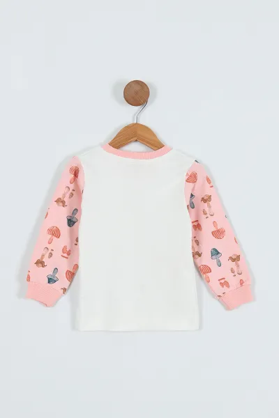 Somon (1-9 Yaş) Baskılı Kız Çocuk Sweat 275794