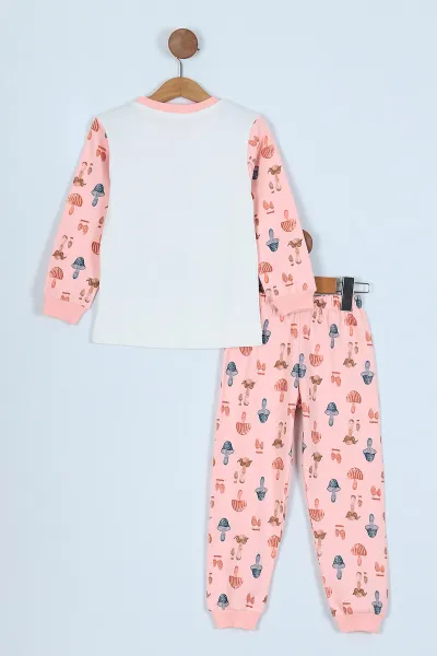 Somon (3-7 Yaş) Baskılı Kız Çocuk Pijama Takım 240572