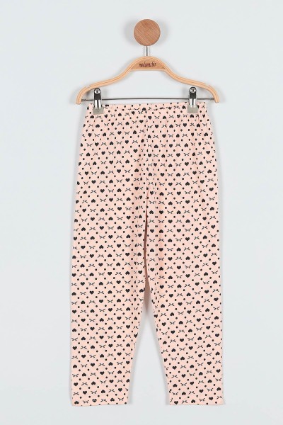Somon (4-6 Yaş) Love Baskılı Kız Çocuk Pijama takım 186838