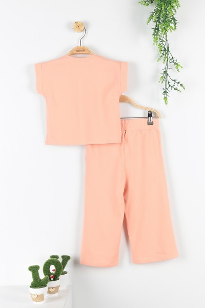 Somon (5-8 Yaş) Fashion Baskılı Kol Detaylı Kız Çocuk Takım 172743