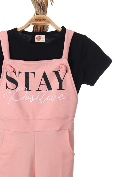 Somon (8-12 Yaş) Stay Positive Baskılı Kız Çocuk Tulum 166000