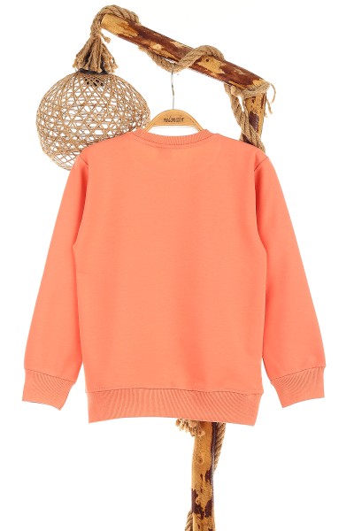 Somon (9-12 Yaş) Happy Baskılı Kız Çocuk Sweat 150985