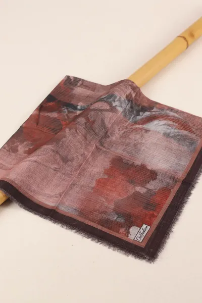 Somon 90x90 Cm Dijital Baskılı Desenli Flam Çekme Eşarp 428662