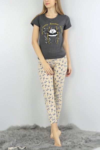 Somon Baskılı Bayan Pijama Takımı 54911